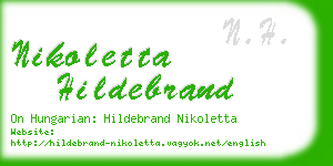 nikoletta hildebrand business card